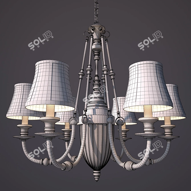 Divinare Archeo SP6 1053 Pendant Chandelier 3D model image 2