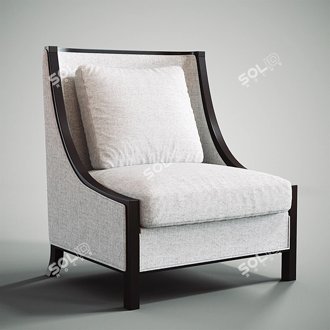 Sleek Sunpan Occasional Chair 3D model image 1