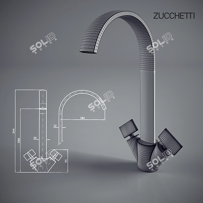 Modern Zucchetti Isy ZD4688 3D model image 2