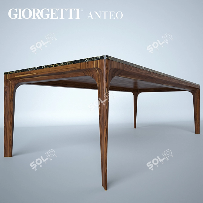 Giorgetti Anteo: Elegant Dining Table 3D model image 1