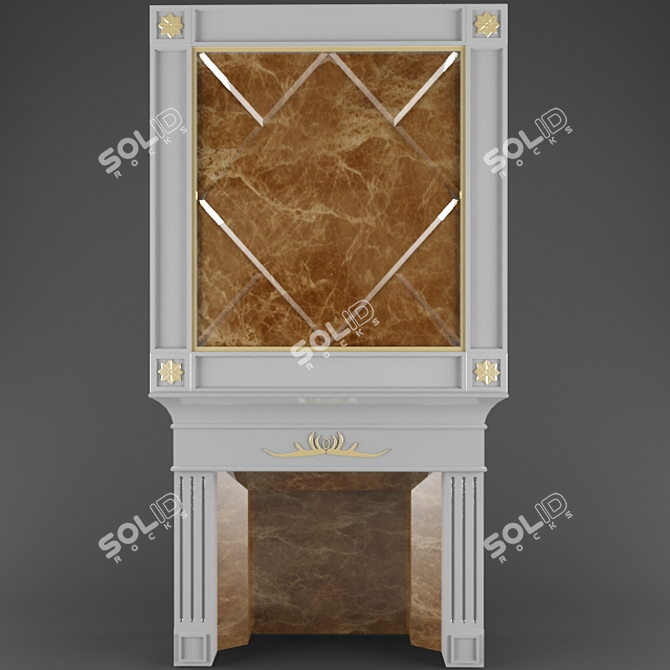 CozyGlow Fireplace 3D model image 1