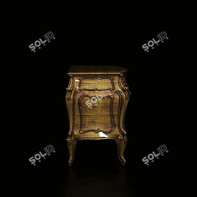 Modern Oak Chest of Drawers 3D model image 3