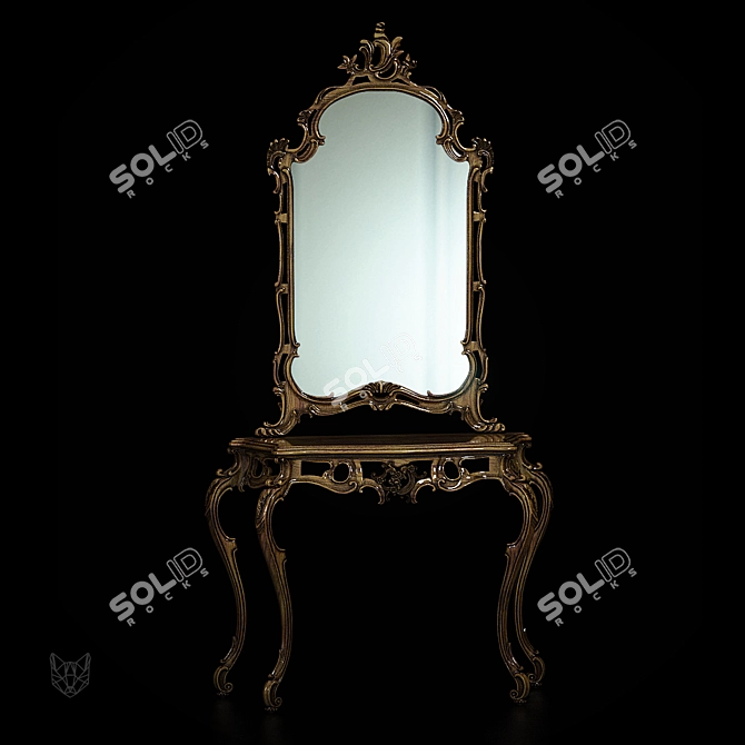 Modern Console Table - V-Ray Rendered, 3ds Max & OBJ Formats 3D model image 1