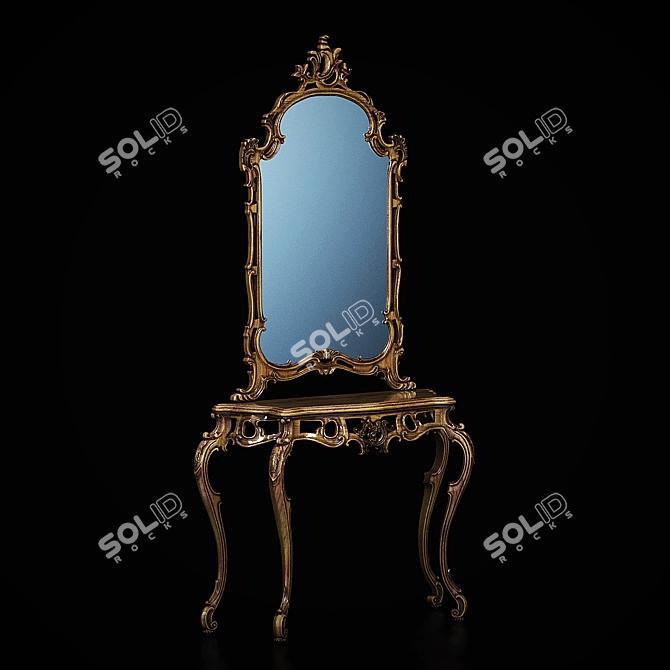 Modern Console Table - V-Ray Rendered, 3ds Max & OBJ Formats 3D model image 2