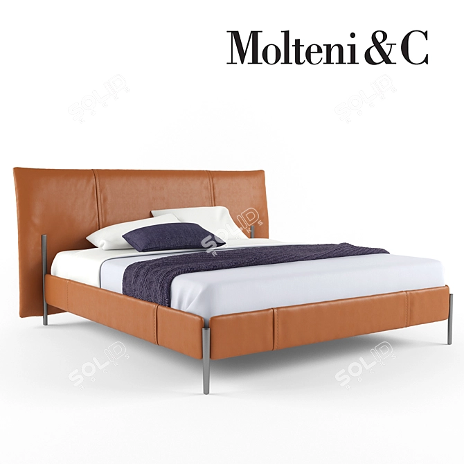 Nichetto Bed: Proportional Elegance 3D model image 1