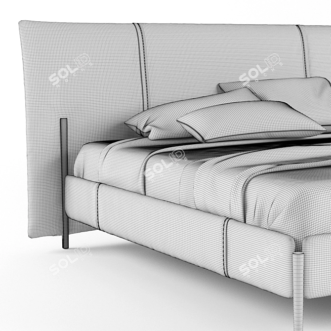 Nichetto Bed: Proportional Elegance 3D model image 3