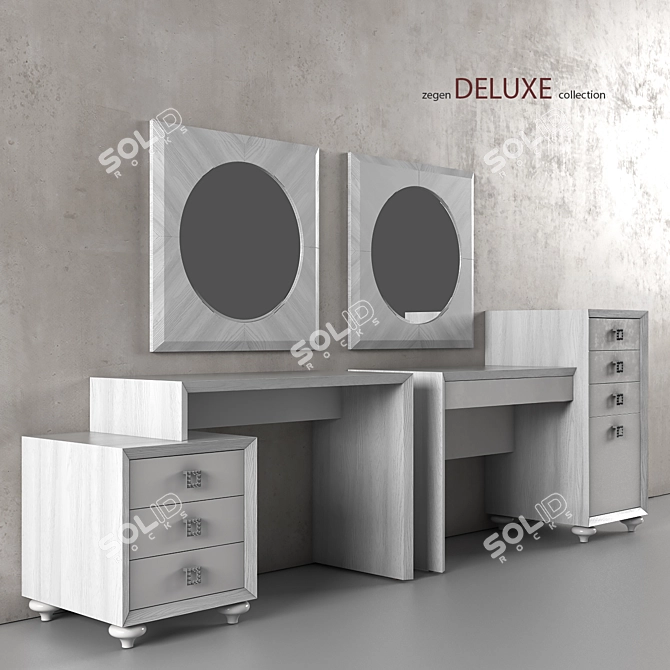 Elegant Versatile Tables. ZEGEN Delux. 3D model image 1