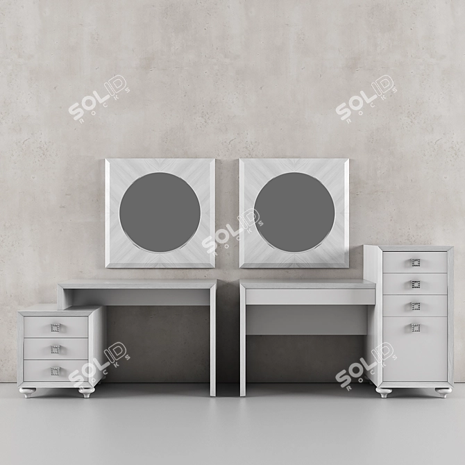 Elegant Versatile Tables. ZEGEN Delux. 3D model image 2