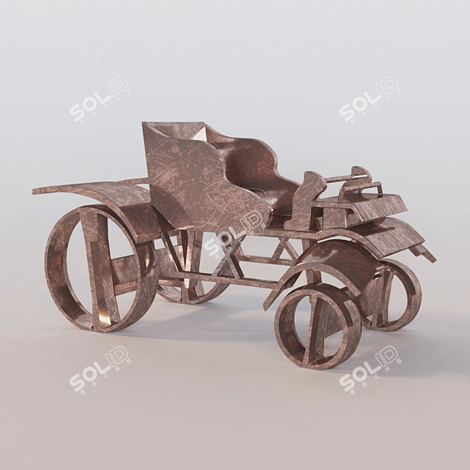 Metal Machine Decor: Stylish Interior Accent 3D model image 1