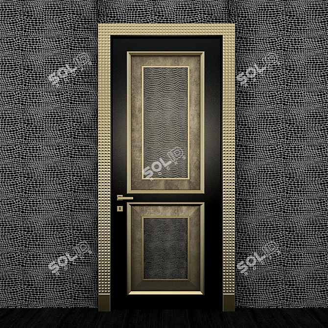 Sleek and Stylish Door 3D model image 1