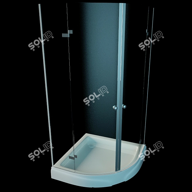 Sleek Shower Cabin 3D model image 1