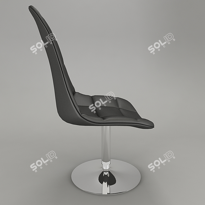 Sleek Black Chair 3D model image 3