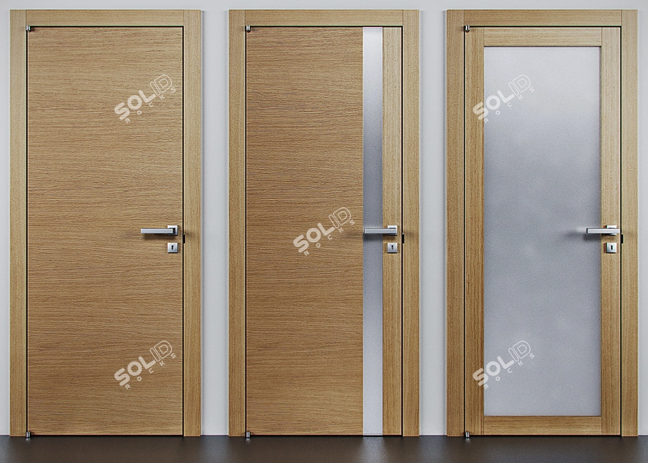 Elegant Barausse Doors: Merging Beauty and Quality 3D model image 2