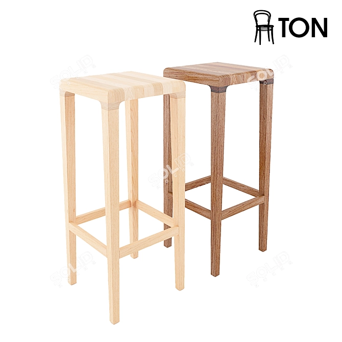 Elegant TON Barstool: Rioja 3D model image 1