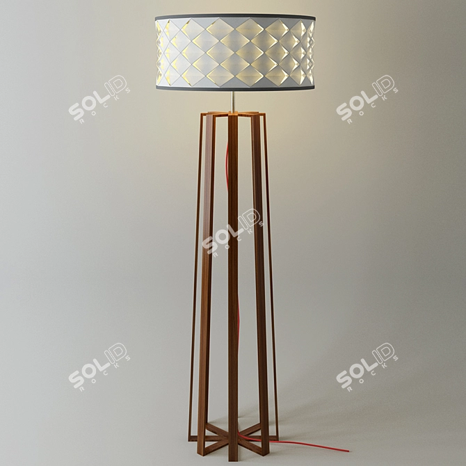 Sleek Minimalist Zed Floor Lamp 3D model image 1