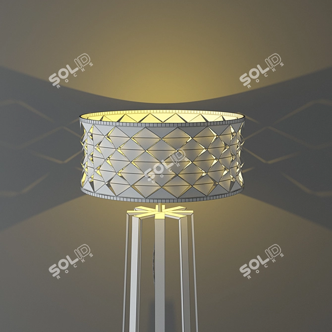 Sleek Minimalist Zed Floor Lamp 3D model image 3