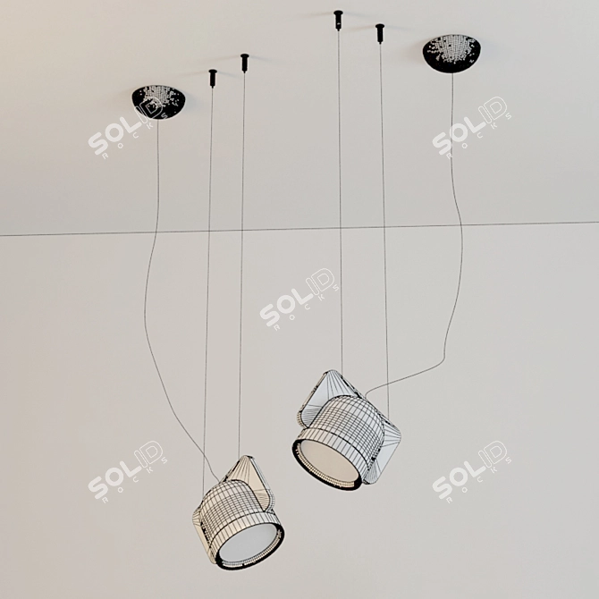 Modern Hanging Lamp: Fontana Arte 3D model image 3