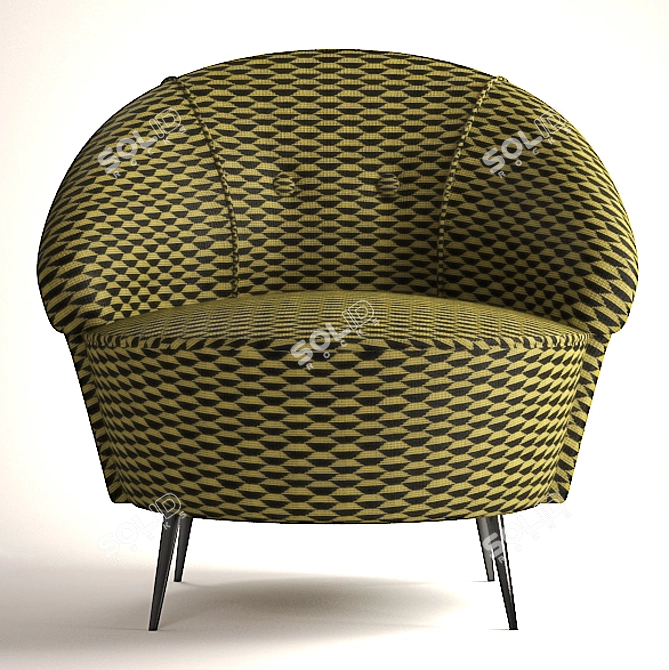 Contemporary Armchair Lola by CREAZIONI 3D model image 2