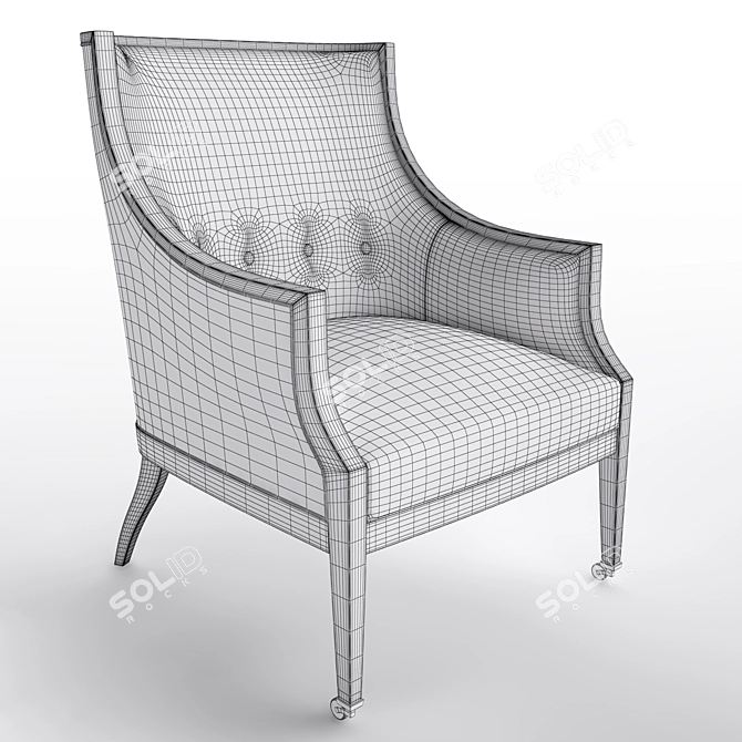 Kindel Armchair: Modern Comfort in One-Step 3D model image 3