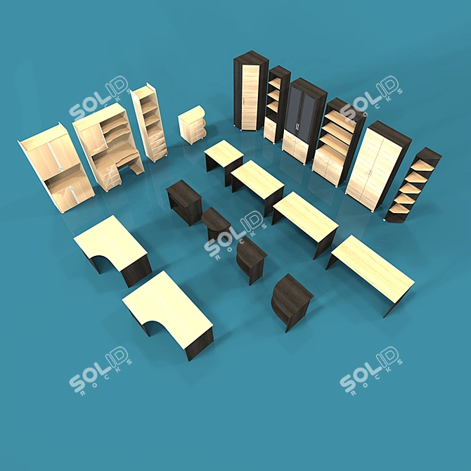 Modern Office Furniture for Efficiency 3D model image 2