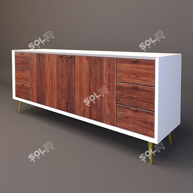 Minimalist Side Table 3D model image 1