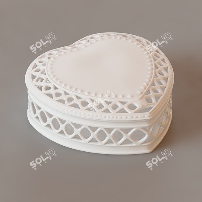 Heartfelt Love Ceramic Vase 3D model image 1