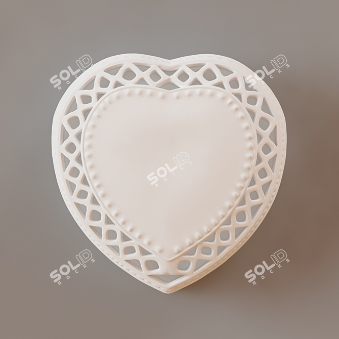 Heartfelt Love Ceramic Vase 3D model image 2