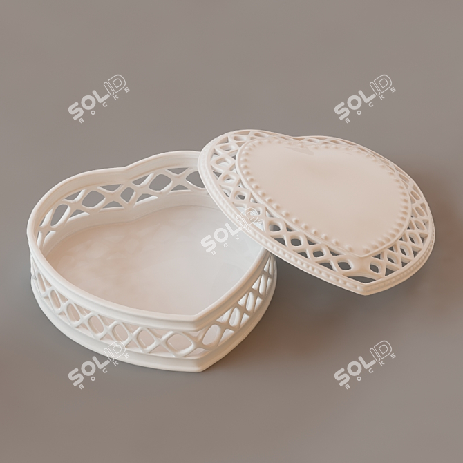 Heartfelt Love Ceramic Vase 3D model image 3