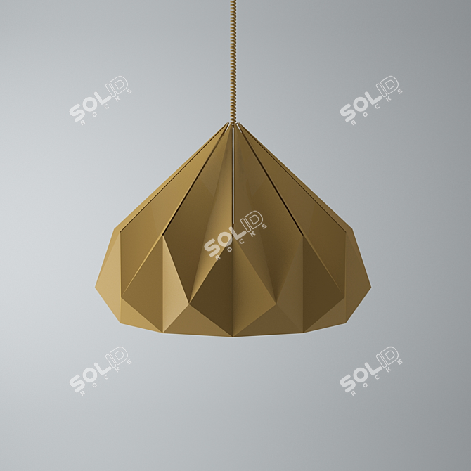 Elegant Origami Ceiling Lamp 3D model image 2