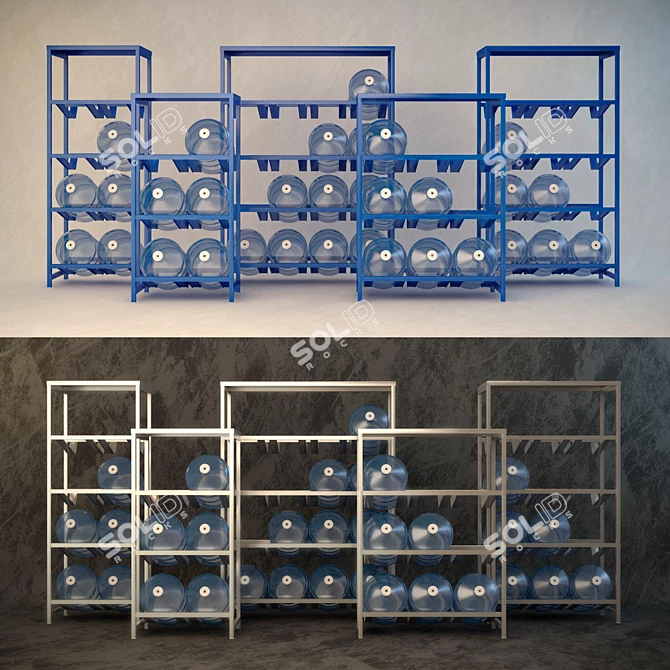 HydroRack - Convenient Bottled Water Storage 3D model image 2