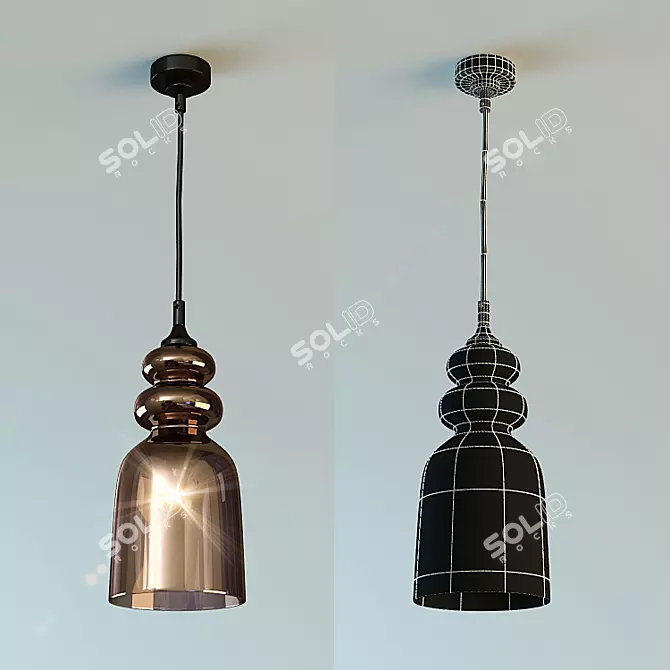 Elegant Suspended Lamps | Contardi Messalina SO 3D model image 1
