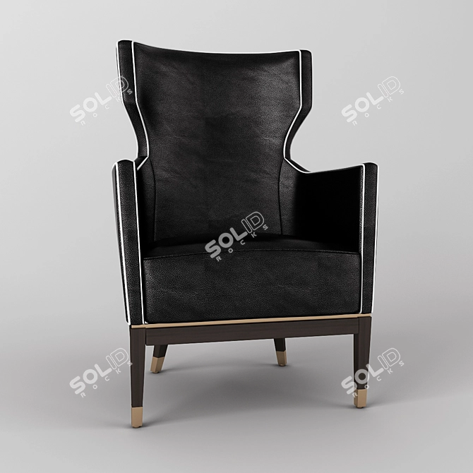 Elegant Hercule Dining Chair 3D model image 1