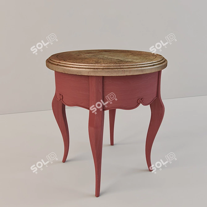 Elegant Bedside Table | D60x60 3D model image 1