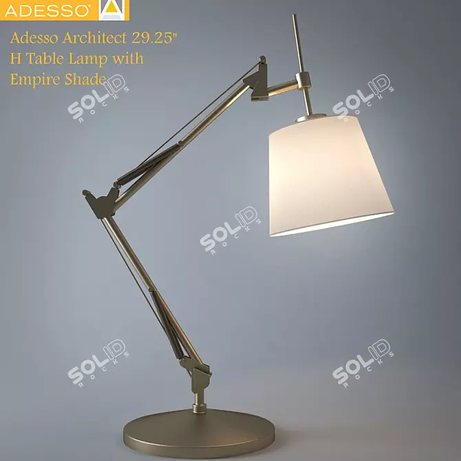 Adesso Architect Metal Table Lamp 3D model image 1