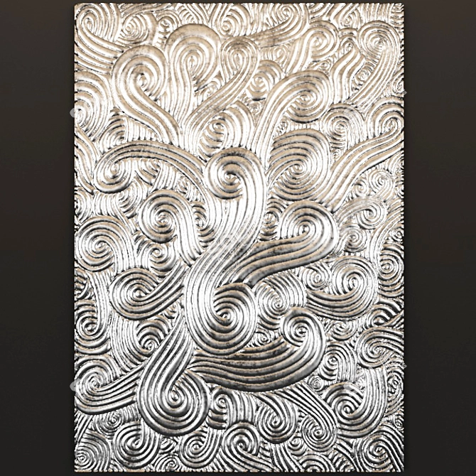 Elegant Wall Panel Décor 3D model image 1