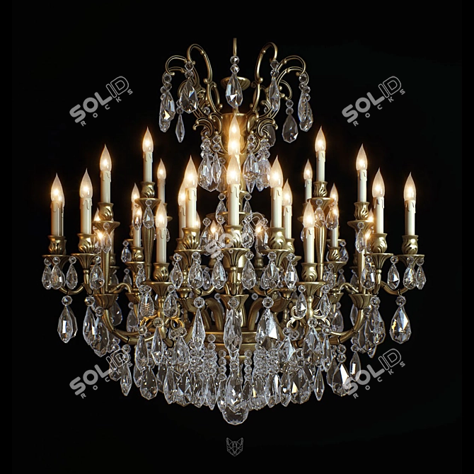 Elegant G. Moscatelli Chandelier 3D model image 1
