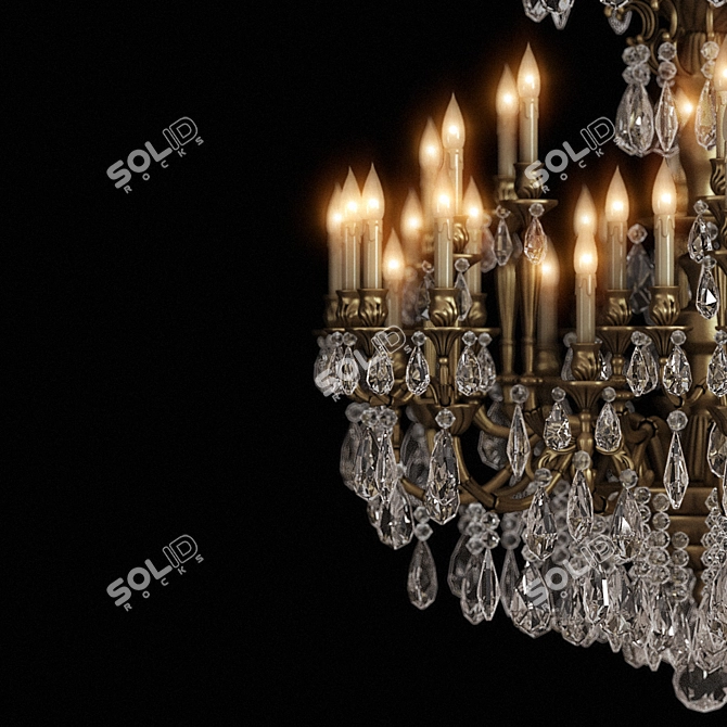 Elegant G. Moscatelli Chandelier 3D model image 2