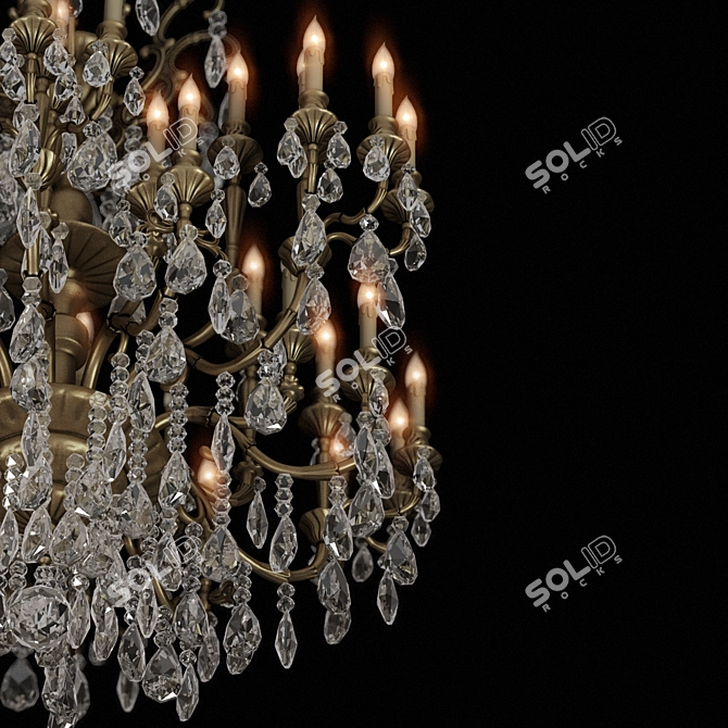Elegant G. Moscatelli Chandelier 3D model image 3