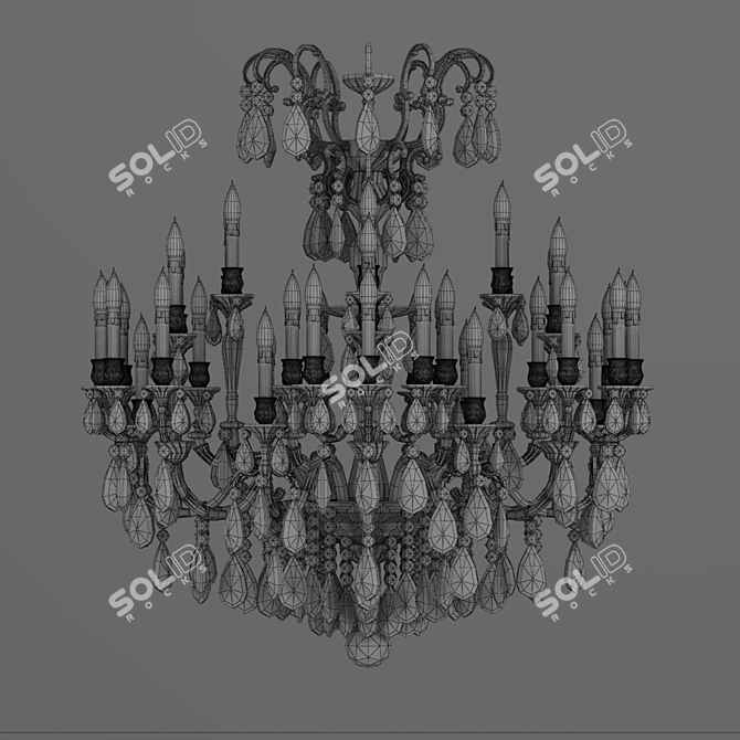 Elegant G. Moscatelli Chandelier 3D model image 5