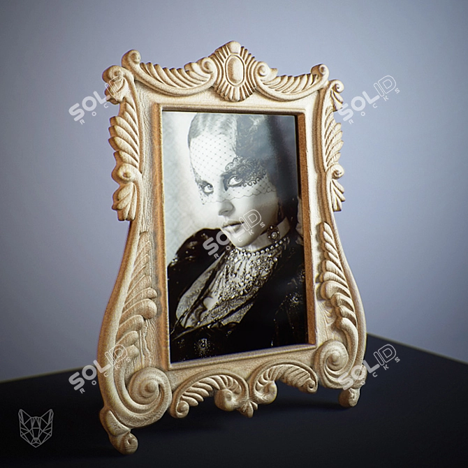 Elegant Photo Frame with UV Mapping 3D model image 1