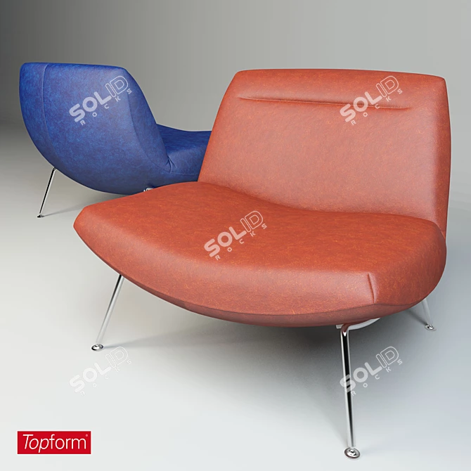 Elegant Grippa Lounge Chair 3D model image 1