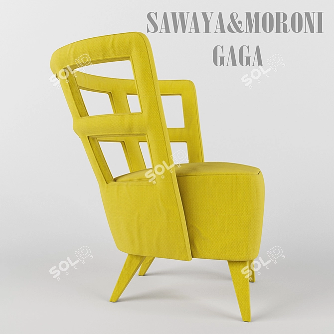 GAGA Chair: A Stunning Creation by SAWAYA&MORON 3D model image 1