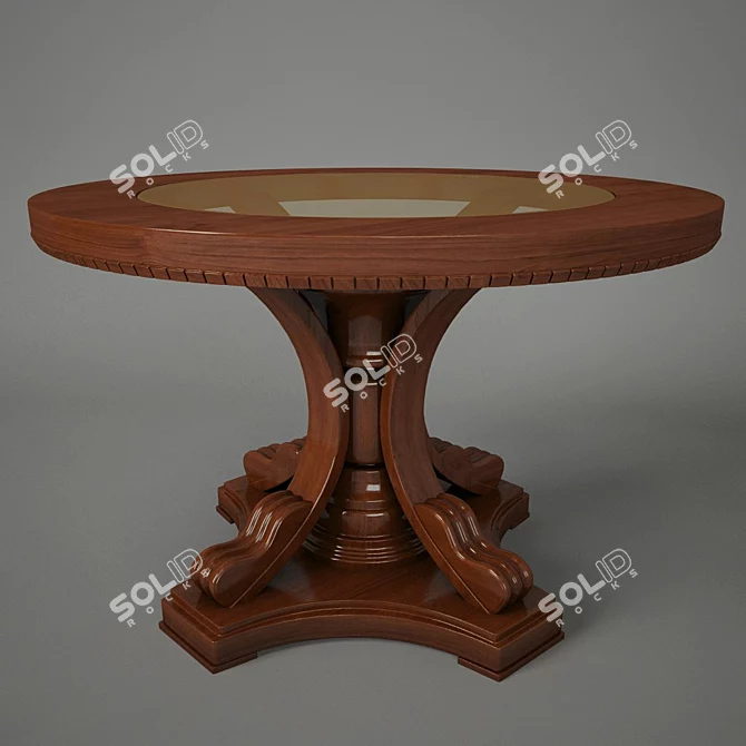 Mirage: Round Wood Table. 3D model image 1