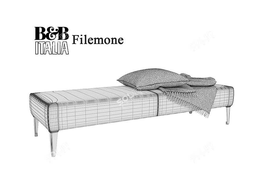 Elegant B&B ITALIA FILEMONE: 3D Model 3D model image 2