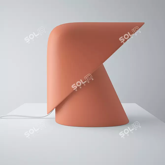 Minimalist K Lamp 3D model image 1