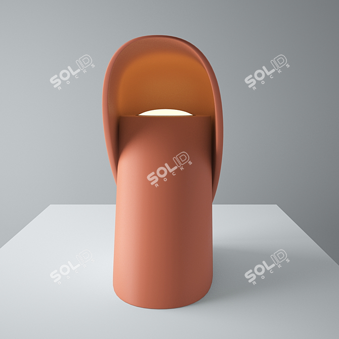 Minimalist K Lamp 3D model image 2