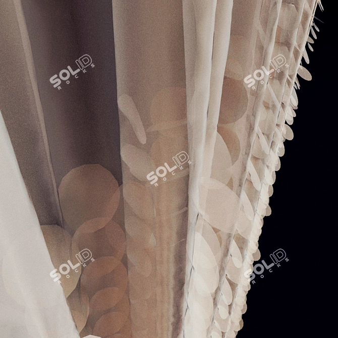 Elegant Window Blinds 3D model image 2