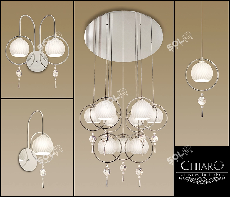 Fusion Chiaro Lighting Collection: Chandeliers, Sconces, Pendant Lamp 3D model image 1