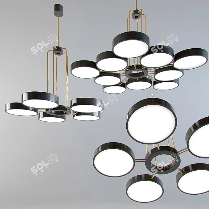 Elegant Illumination: The Light Abbott Chandelier 3D model image 1