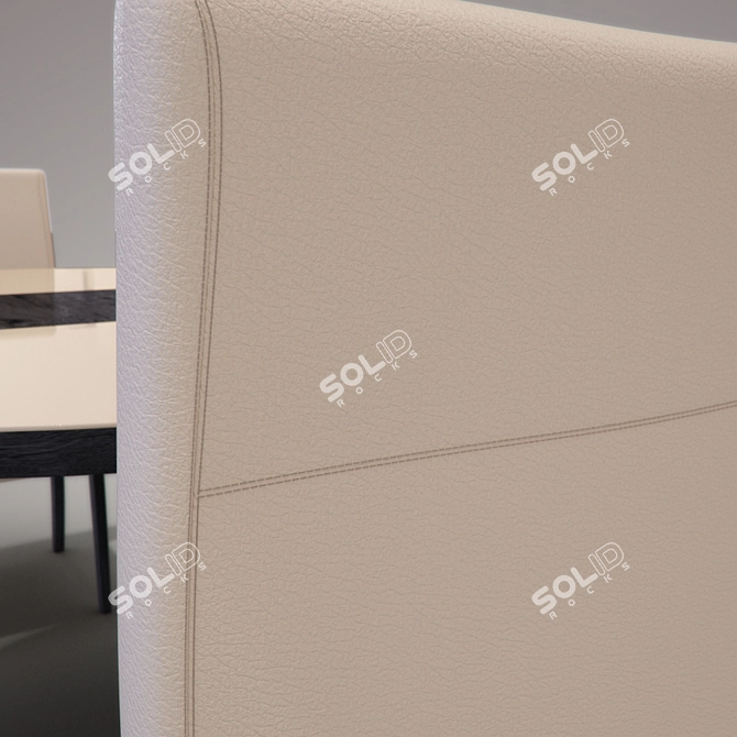 Modern Chair and Table Set 3D model image 2